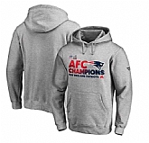 Men's New England Patriots Pro Line by Fanatics Branded 2016 AFC Conference Champions Trophy Collection Locker Room Pullover Hoodie Heathered Gray FengYun,baseball caps,new era cap wholesale,wholesale hats